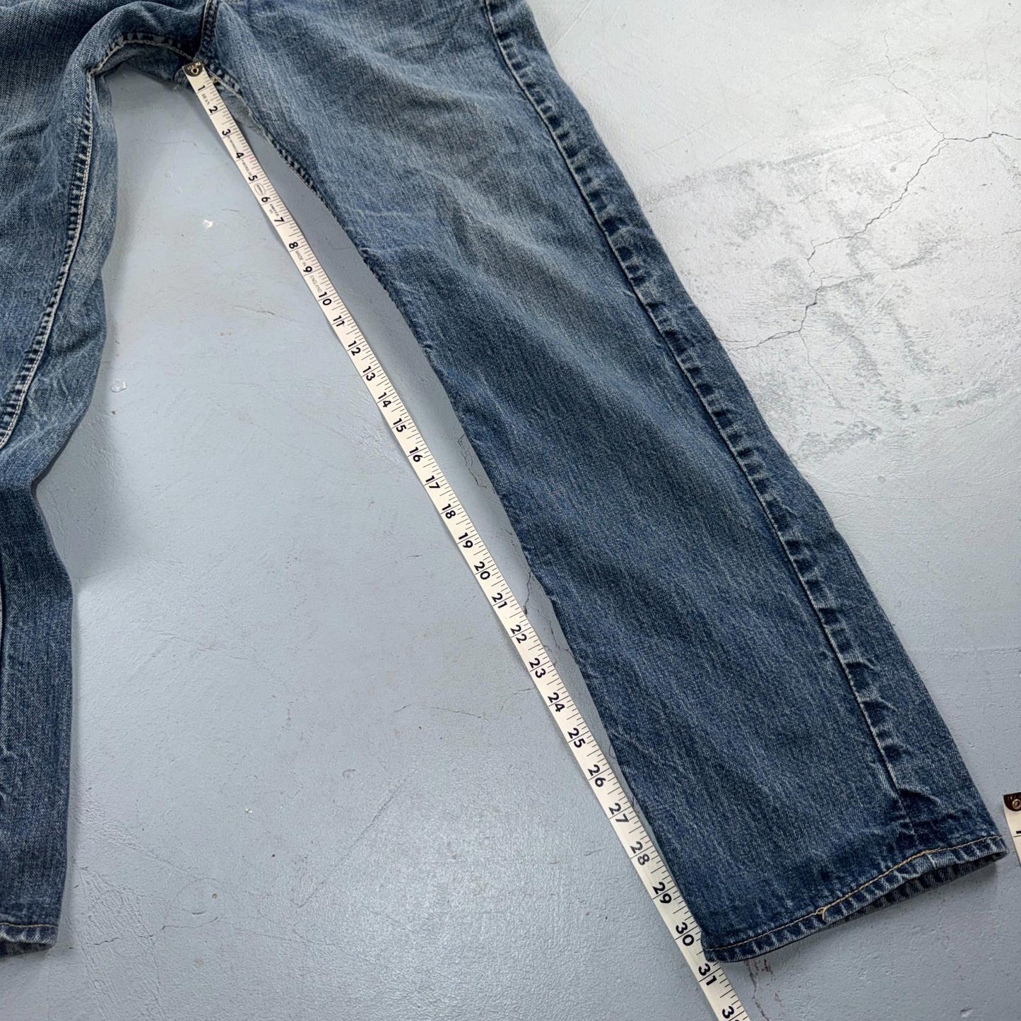 Vintage 60s Lee Riders Sanforized Denim Blue Jeans USA Talon Mens 32x31 70s
