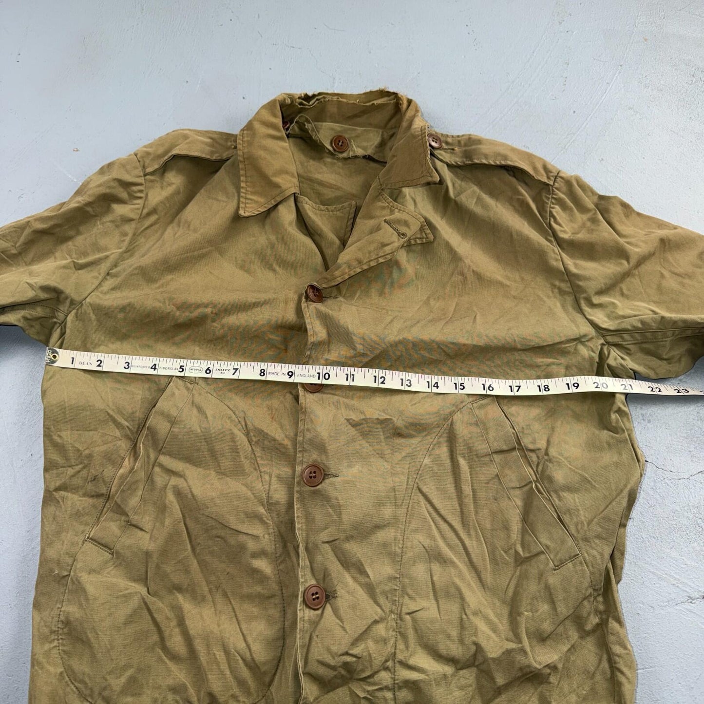 WW2 M41 Army Field Jacket Military 1940s WWII M-1941 Civilian? Unlined Rips