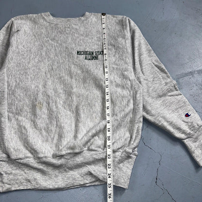Champion Reverse Weave Vintage Michigan Alumni Sweatshirt M 90s Gray Crewneck