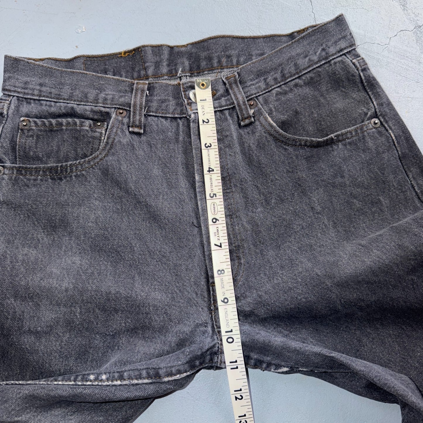 Levis 501 Vintage 80s USA XX Straight Leg Jeans Black Light Wash 30x30 Act 29x29