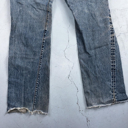 Levis 501 Vintage 80s Redline Selvedge USA Light Jeans Thrashed 32x36 Act 29x32
