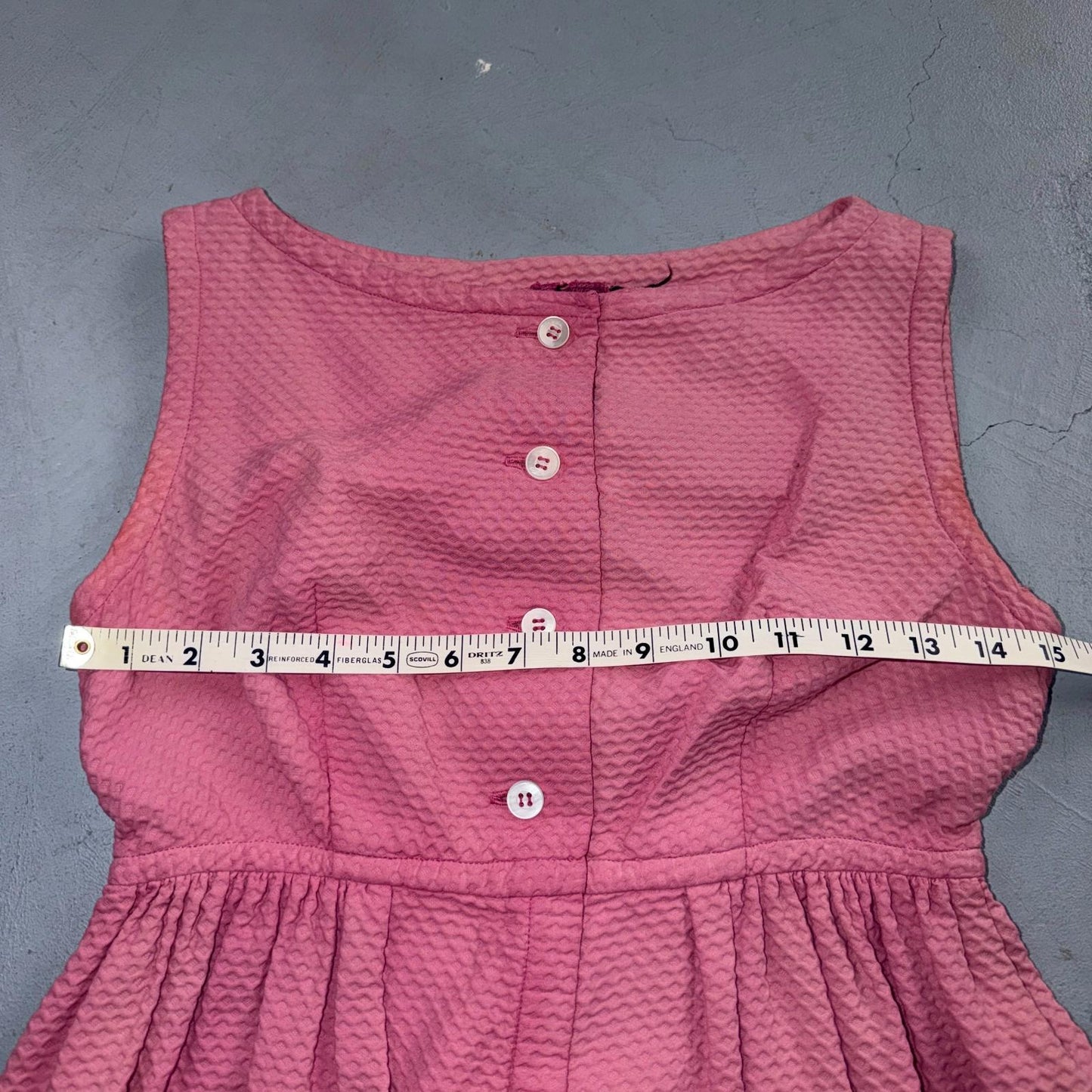 VTG 1950s Pink Dress Dorian? Small California Designer Rockabilly Long Bolo