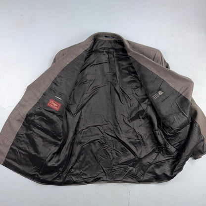 1990s Chaps Ralph Lauren VTG Mens 2 PC Suit 48 Jacket Coat Pants Gray Wool