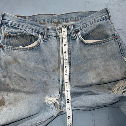 Levis 501 Vintage 80s Redline Selvedge USA XX Jeans Thrashed 32x36 Act 30x32