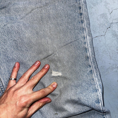 Levis 505 Vintage 90s Mexico Orange Tab Jeans 38x32 Blue Light Wash Act 36x30