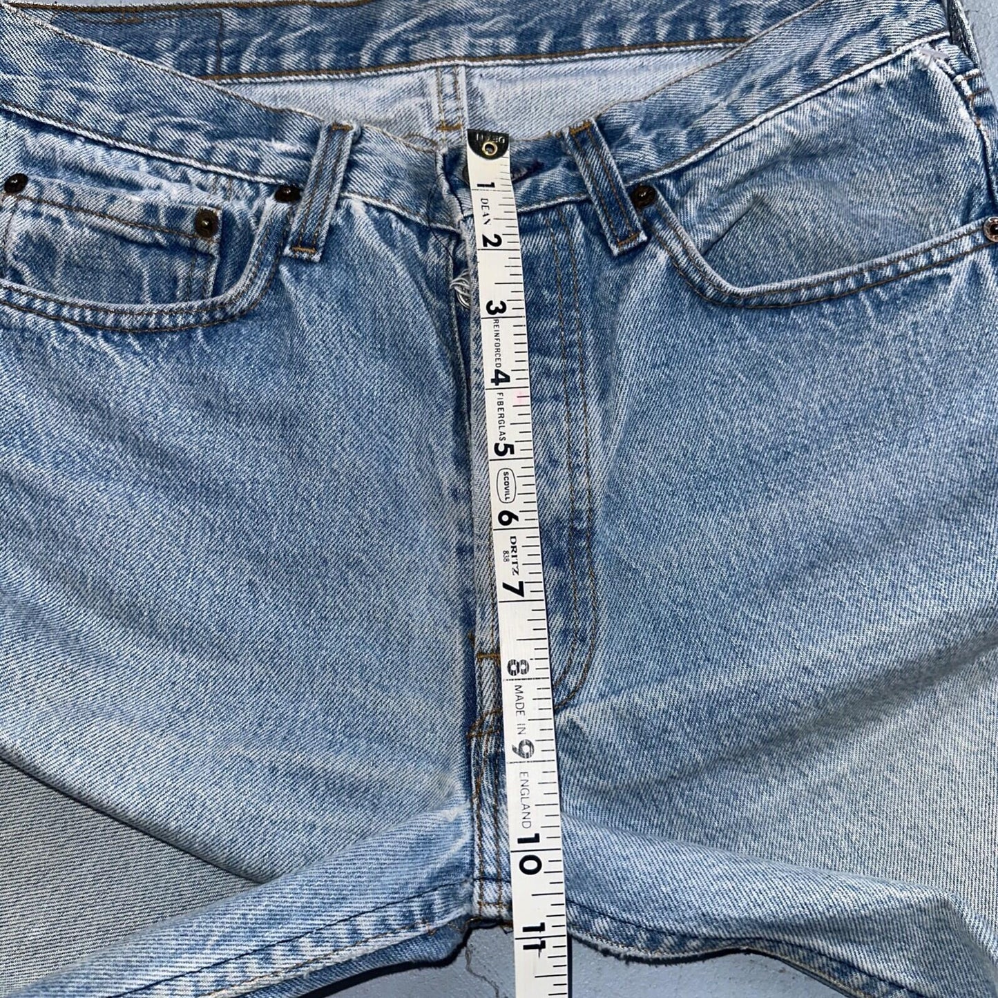 Levis 501 Vintage 80s USA XX Straight Leg Jeans Blue Light ALTERED Act 30x27