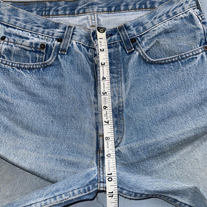 Levis 501 Vintage 80s USA XX Straight Leg Jeans Blue Light ALTERED Act 30x27