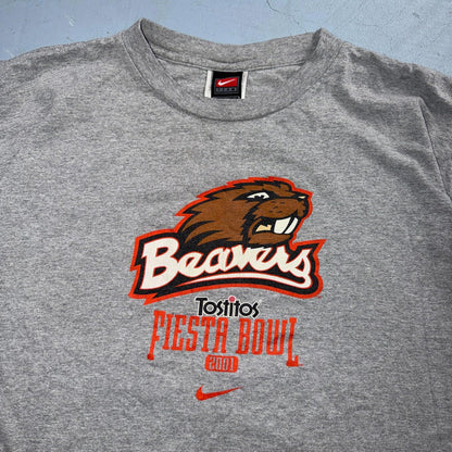 Nike Beavers Oregon Center Swoosh Y2K T Shirt Vintage Cool Sports Promo