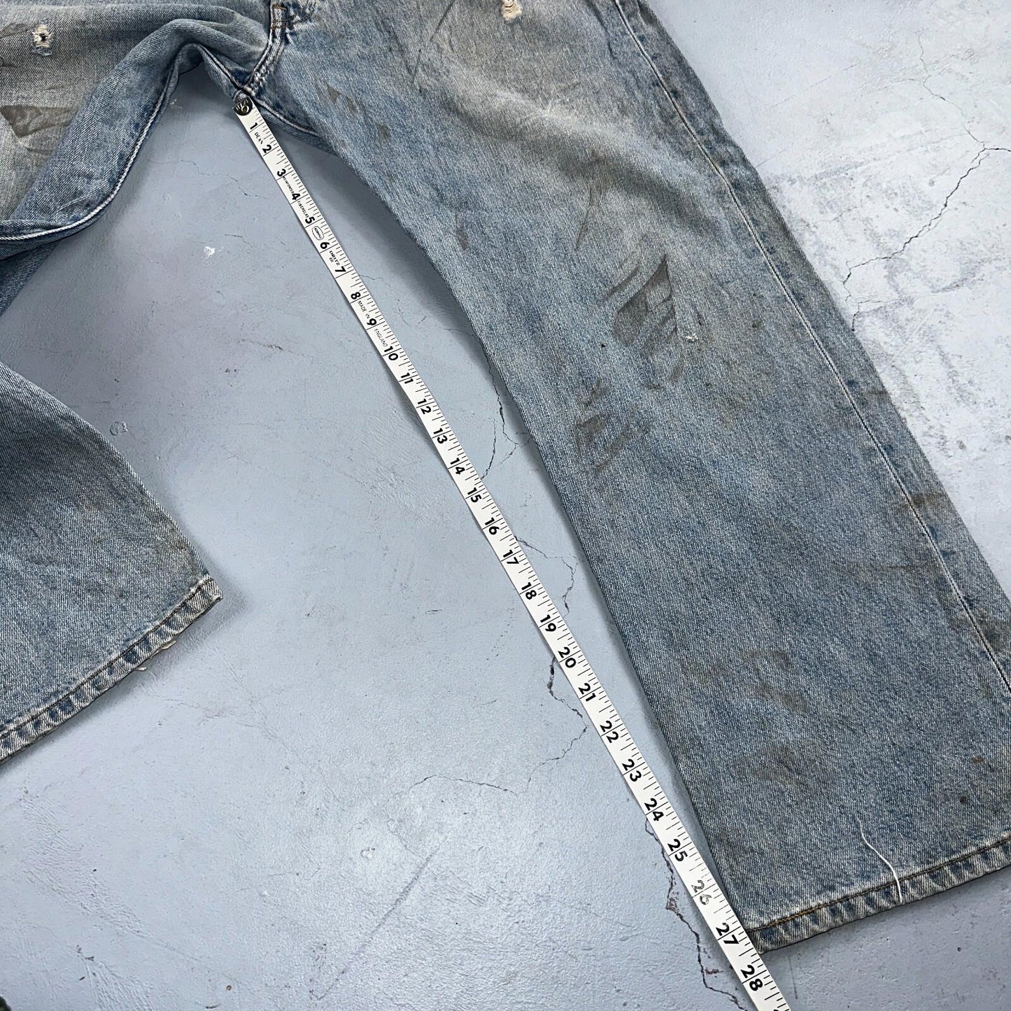 Levis 501 Vintage Y2K XX Straight Leg Jeans 90s Blue Light Wash 38x29 Act 36x27