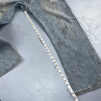 Levis 501 Vintage Y2K XX Straight Leg Jeans 90s Blue Light Wash 38x29 Act 36x27