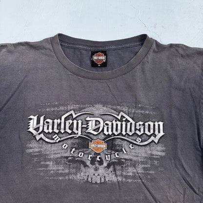 Harley Davidson Eugene Oregon VTG T Shirt Doyles Grunge Faded Black Y2K USA