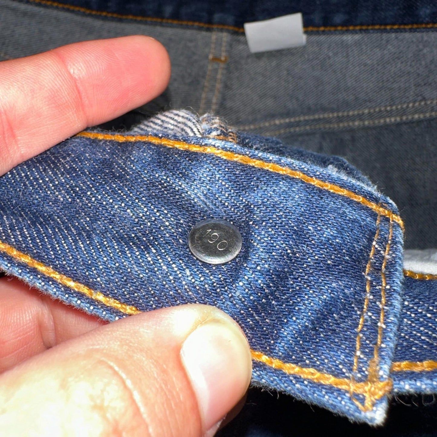 Levis 501 Vintage Y2K 90s XX Straight Leg Jeans Blue Dark Wash 35x30 Act 33x26