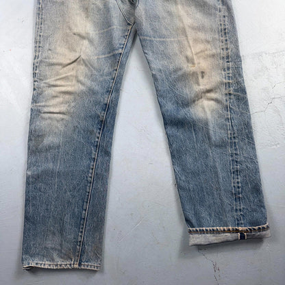 Levis 501 Vintage 80s Redline Selvedge USA XX Jeans Light Wash 36x34 Act 33x30