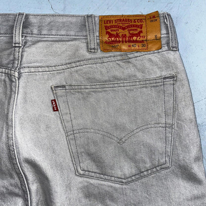 Levis 501 Vintage Y2K XX Straight Leg Jeans 40x30 Gray Wash 2000s Act 38x27
