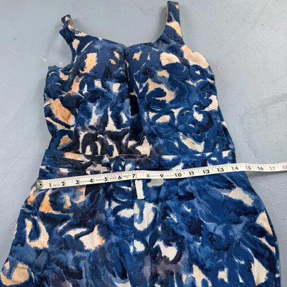 VTG 1950s Women’s Blue Skort Dress Swimsuit California Rockabilly Swim Bodysuit