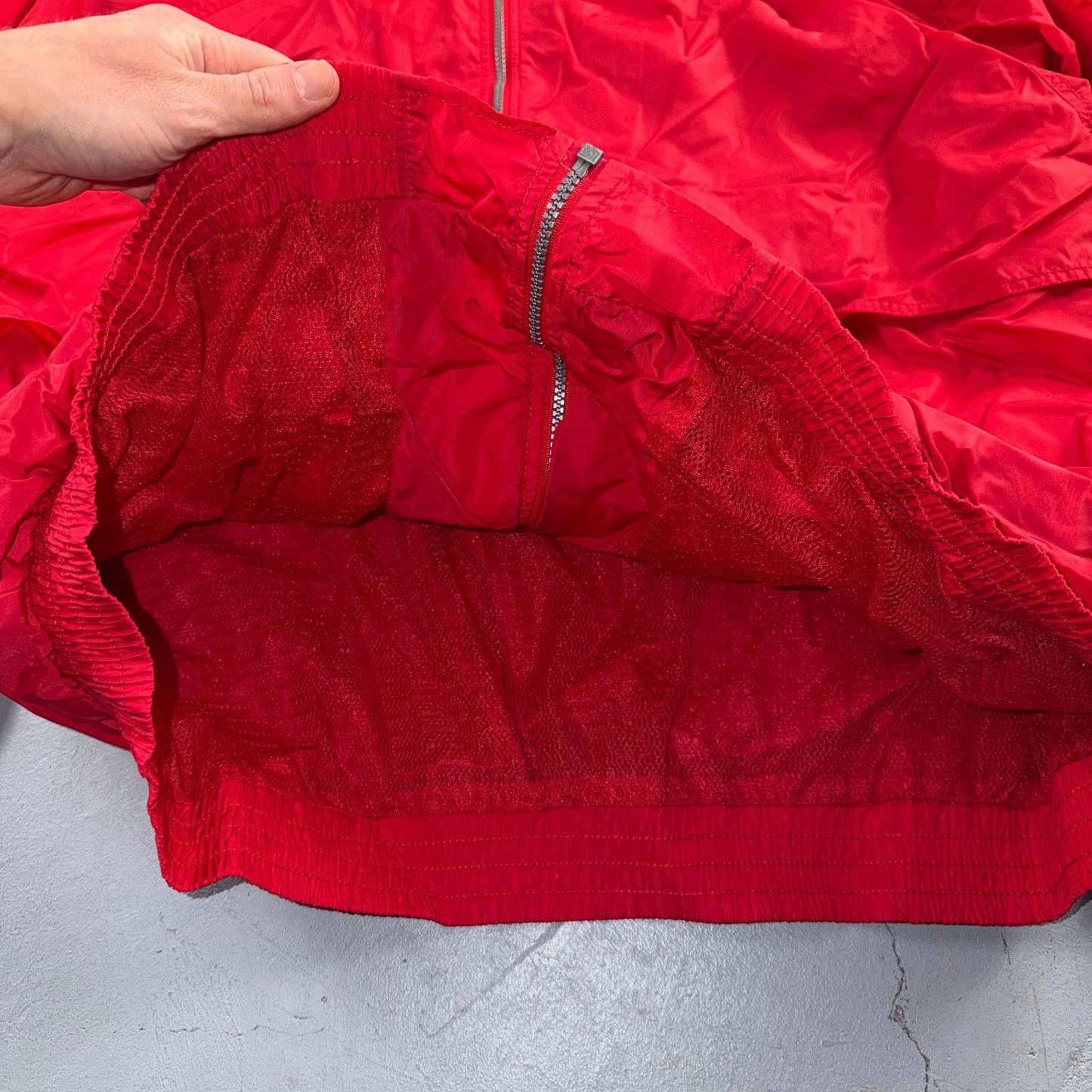 Nike VTG Mens 1990s Red Zip Up Jacket Size 2XL Team Sports 90s Windbreaker