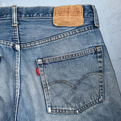 Levis 501 Vintage 80s Redline Selvedge USA XX Jeans Light Wash 34x36 Act 32x31