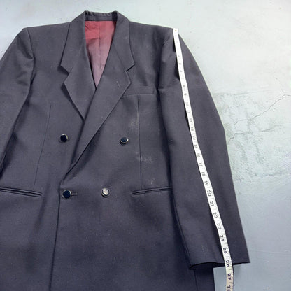 MASCIARELLI MODA DEL MONDO Pure Wool Suit Double Breast Jacket Vintage 80s