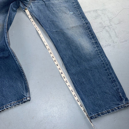 Levis 501 Vintage 90s USA XX Straight Leg Jeans Blue Light Wash 38x31 Act 36x27