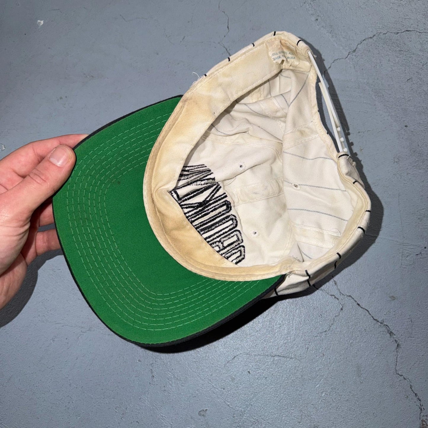 Brooklyn New York Pin Stripe VTG Hat Baseball Cap Snapback NYC Sports Cool