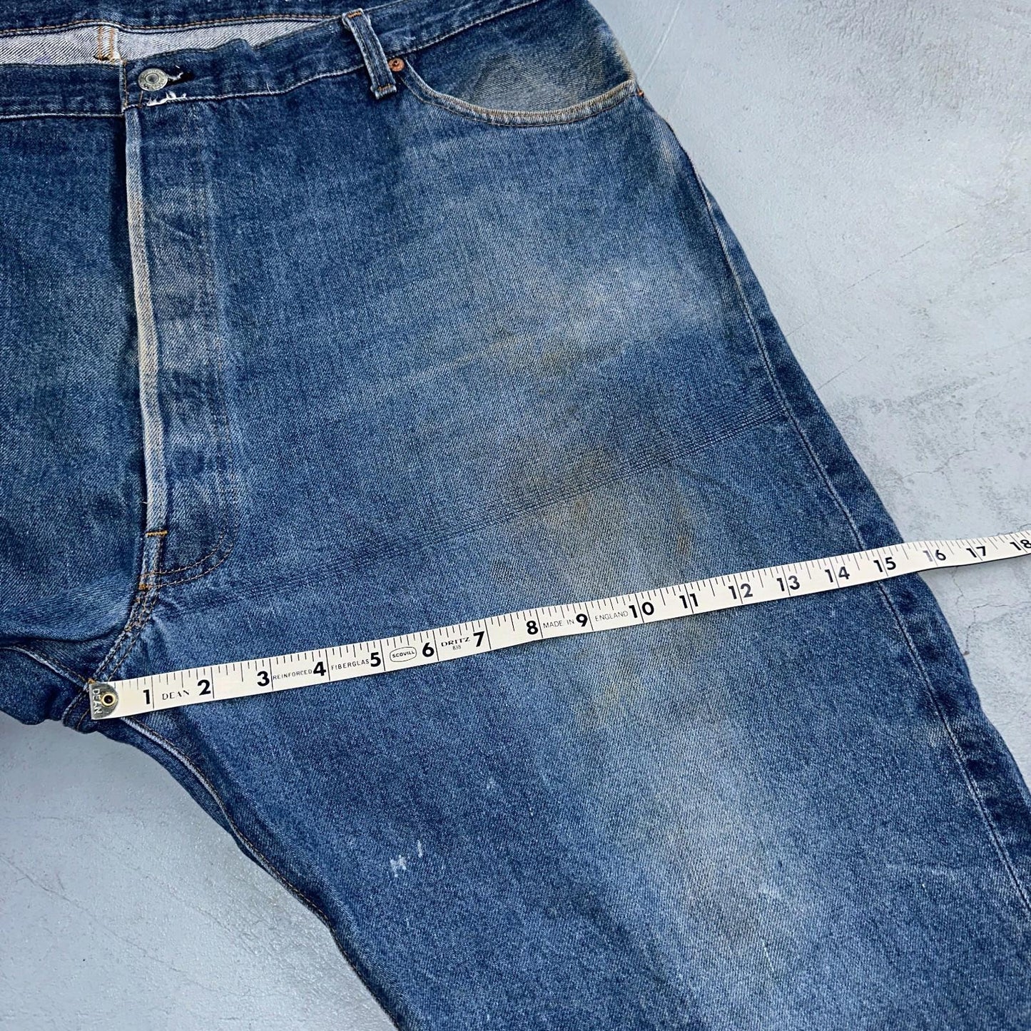 Levis 501 Vintage 80s Redline Selvedge USA XX Jeans Med Wash 48x30 Act 44x25