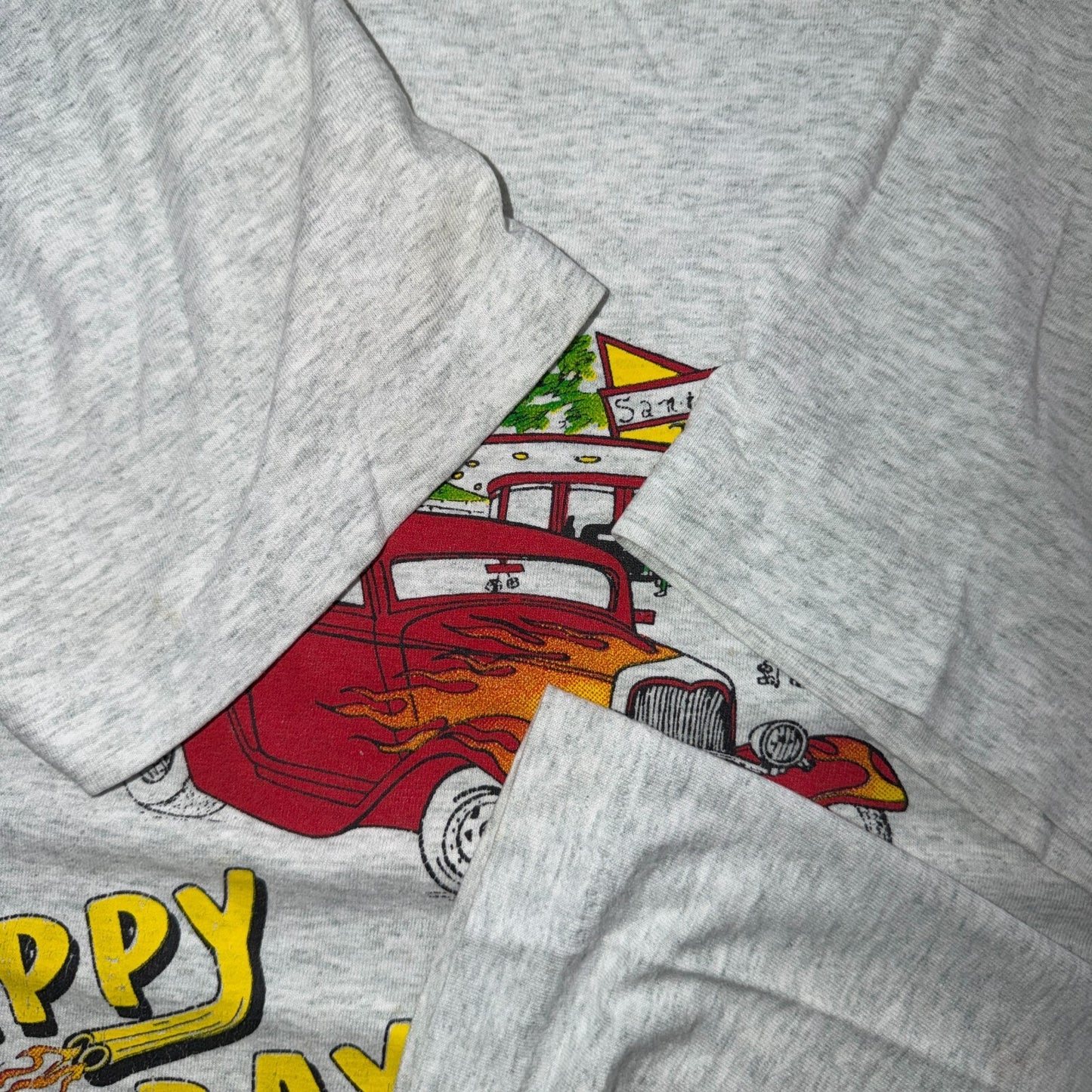 Happy Days Weekend 1996 VTG T Shirt Cars Steel Santiam Folk Art Graphic 90s USA