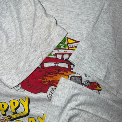 Happy Days Weekend 1996 VTG T Shirt Cars Steel Santiam Folk Art Graphic 90s USA