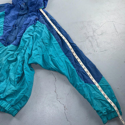 Eddie Bauer VTG 90s Outdoor Outfitter Windbreaker Jacket Blue Men's Size L