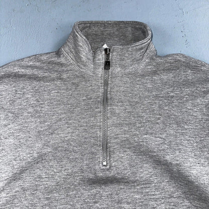 Russell Athletic USA L Sweatshirt 90s VTG Crewneck Gray Basic Blank Quarter Zip