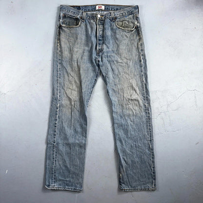 Levis 501 Vintage Y2K XX Straight Leg Jeans Blue Light Wash 36x34 Act 35x31
