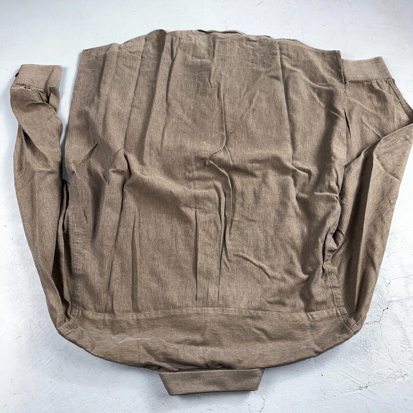 Cotton Reel Men's Long Sleeve Button Down Shirt Size L Brown Gray VTG 90s Canada