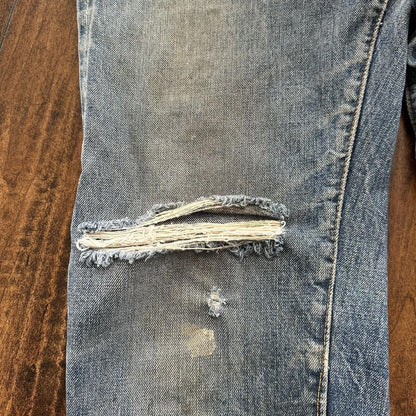 Levis 501 XX Big E True Vintage 60s Redline THRASHED Denim Jeans 1960s 27x26