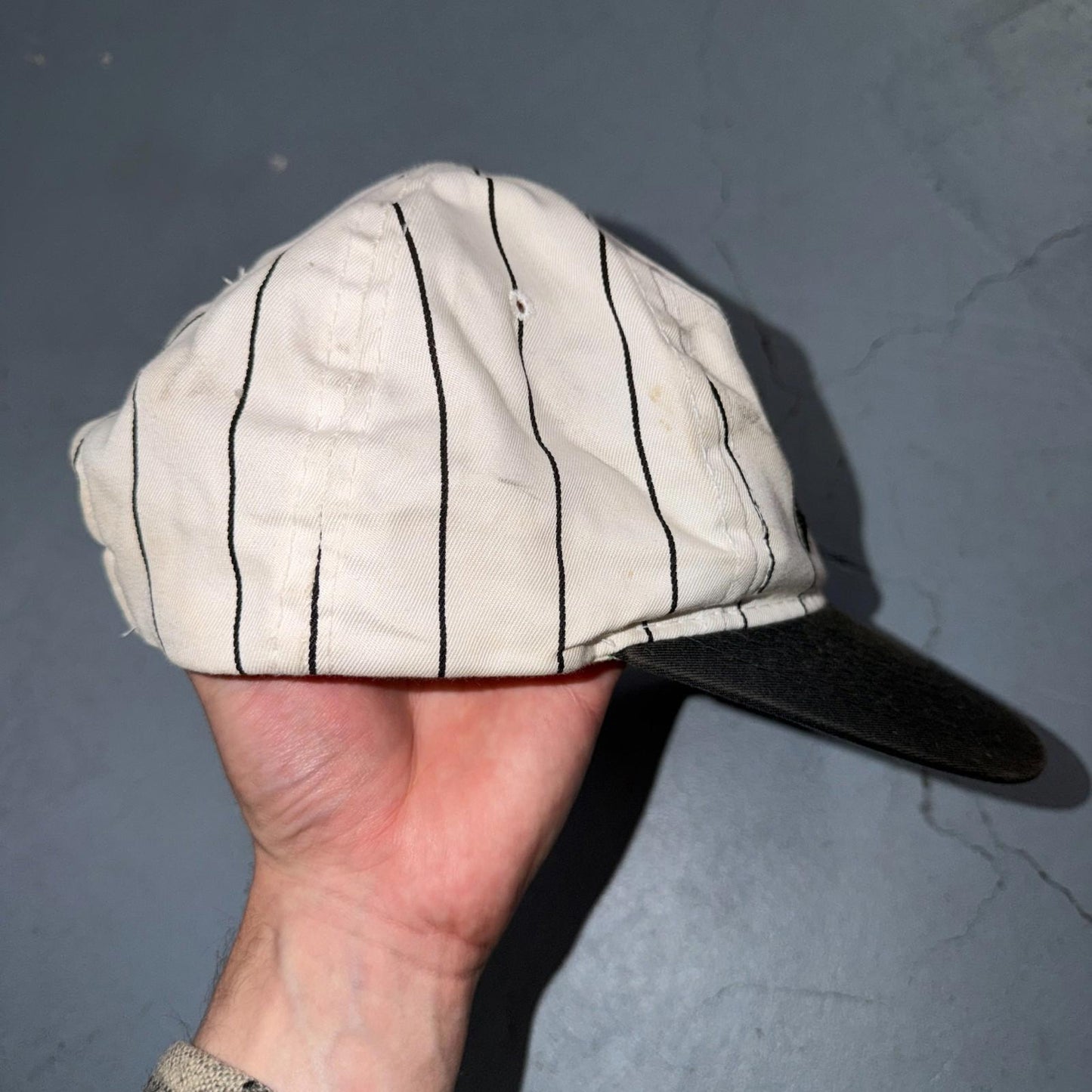 Brooklyn New York Pin Stripe VTG Hat Baseball Cap Snapback NYC Sports Cool