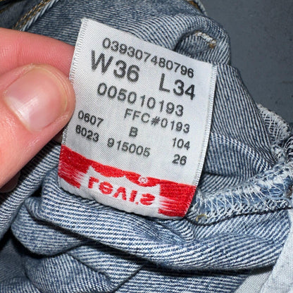 Levis 501 Vintage Y2K XX Straight Leg Jeans Blue Med Wash 36x34 Act 35x34