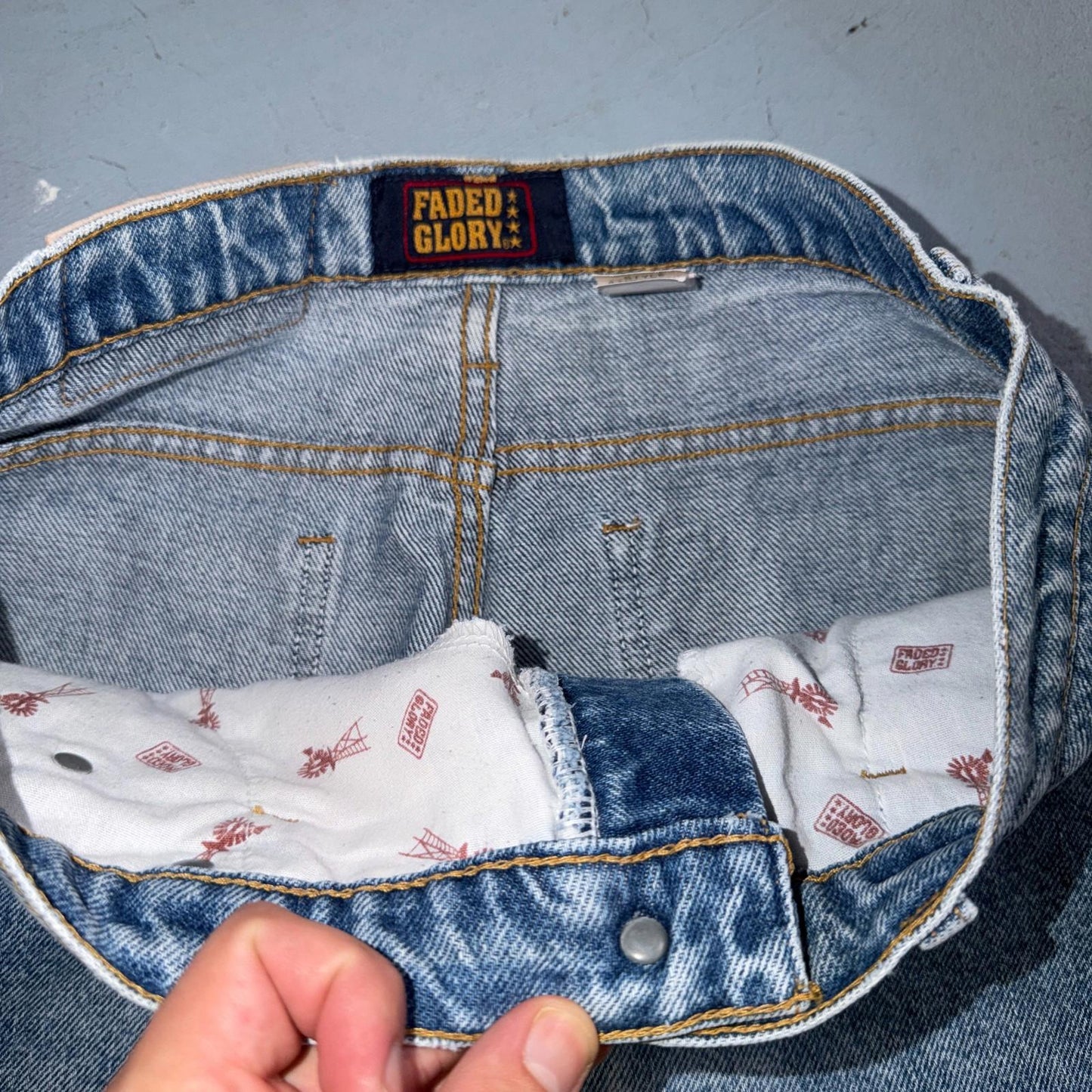 Vintage Y2K Faded Glory Jeans Womens 12 Light Blue Classic Fit USA 29x29 Skinny