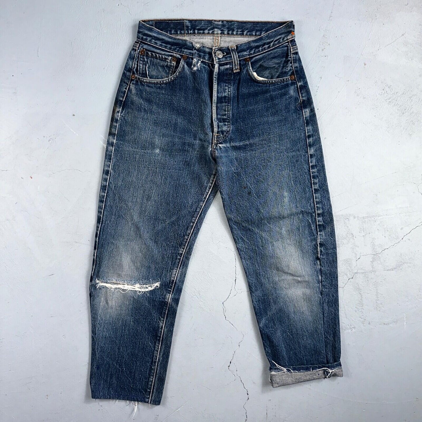 Levis 501 Big E Vintage 60s Redline Selvedge USA XX 1960s Jeans Skinny Act 26x23