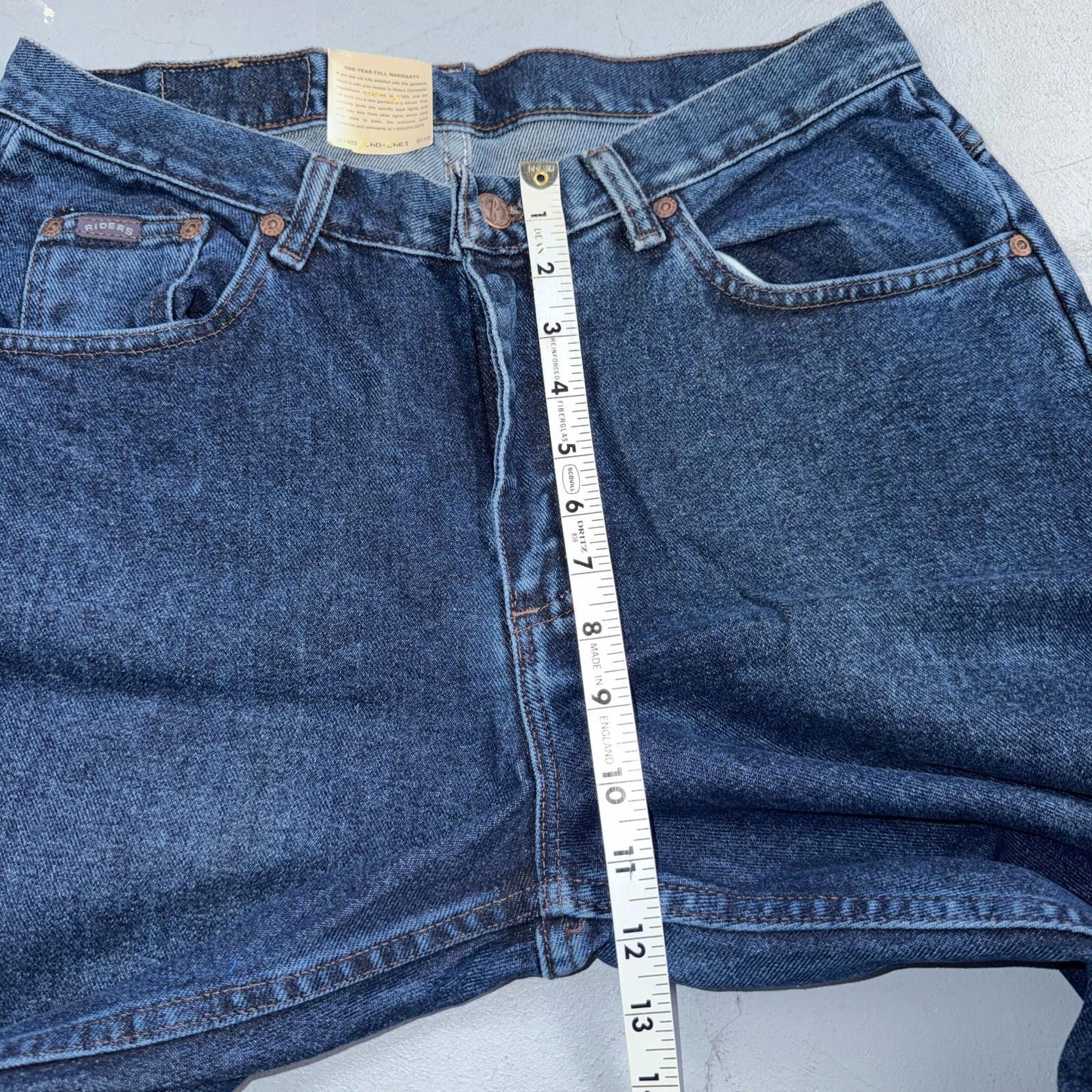 Lee Riders Eased Straight Leg Jeans Misses Size 12 Medium Dark Stone Wash NWT