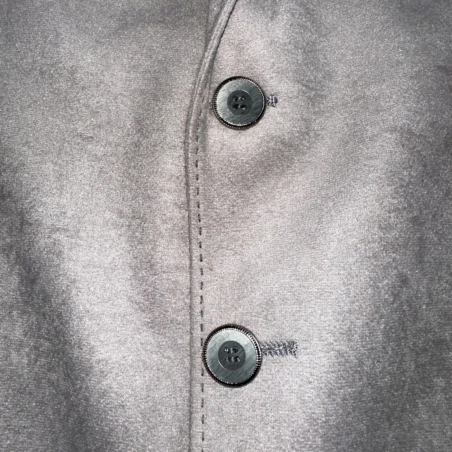 VTG Mens Suit 38 Jacket Sport Coat Rockabilly 60s 70s Suede Gray Disco The Knack
