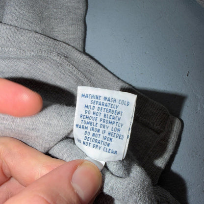 Polo Ralph Lauren Sweater VTG 2XL Gray Cotton Long Sleeve Mock Neck Quarter Zip