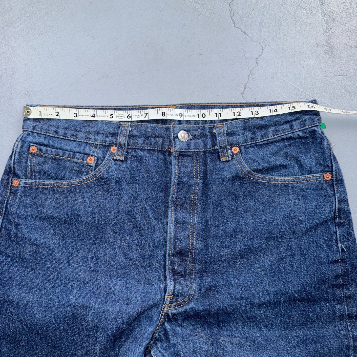 Levis 501 Vintage 80s USA XX Straight Leg Jeans Blue Dark Wash 36x30 Act 33x26