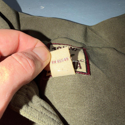 Tommy Bahama VTG 100% Silk Rayon Woven Sport Shirt Jacket XL Green Very Rare 90s