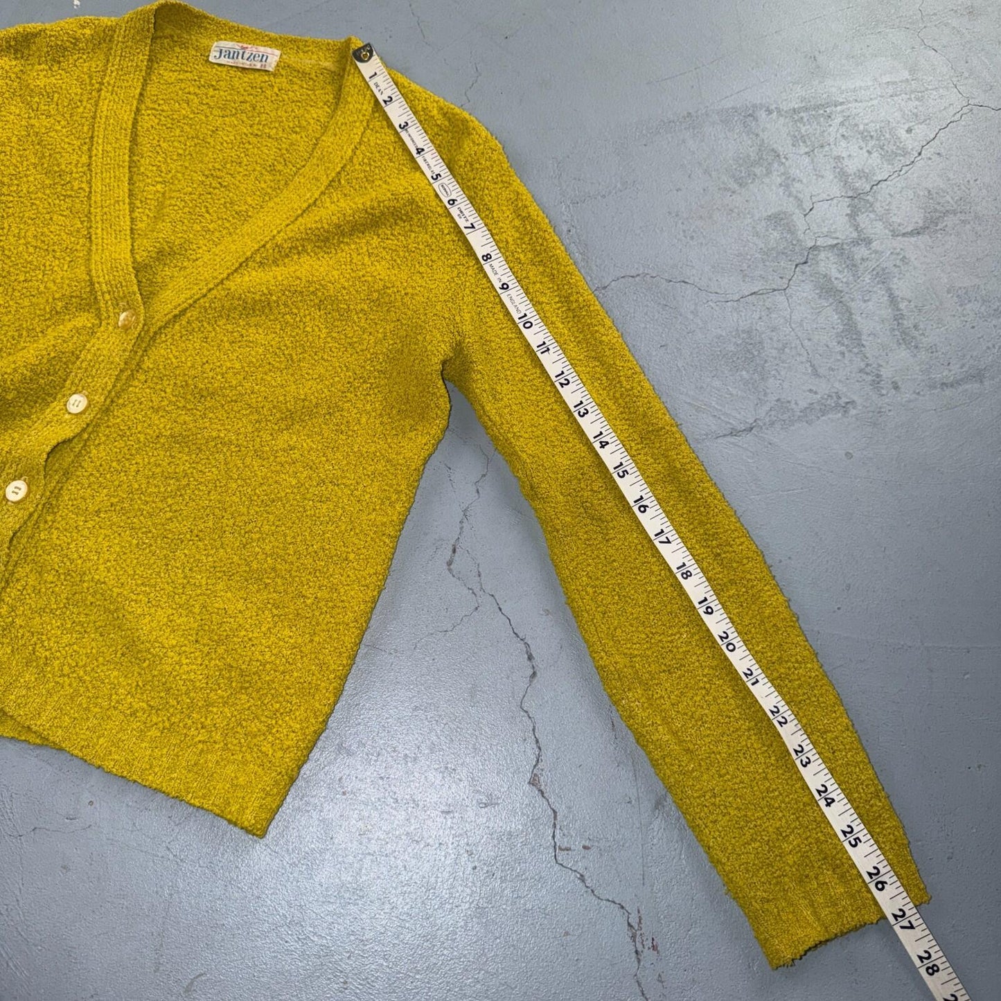 VTG 60s Jantzen Wool Cardigan Sweater 1960s 38 USA Mohair Campus Rockabilly