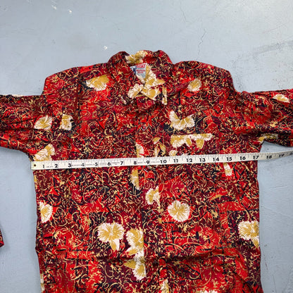 VTG 50s Levis Western Wear Floral Paisley Pearl Snap Button Shirt Rockabilly