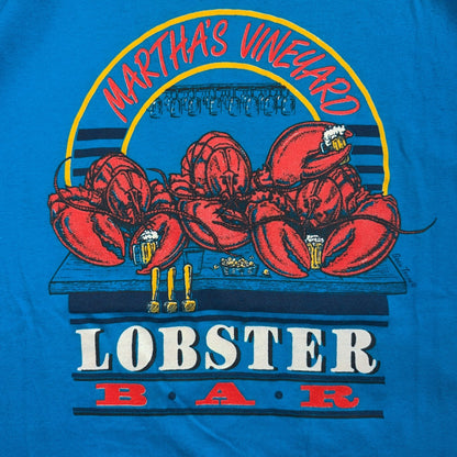 VTG 80s Martha's Vineyard Lobster Bar Restaurant Graphic T Shirt Single Stitch