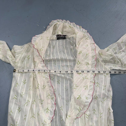 Christian Dior Vintage Nightgown Womens Small Lace Long Lingerie 70s Y2K Robe