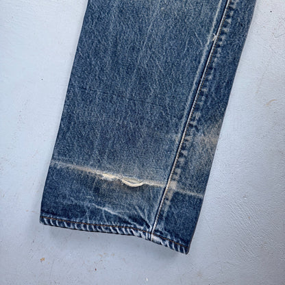 Levis 501 Vintage 80s Redline Selvedge USA XX Jeans Light Wash 31x40 Act 29x35