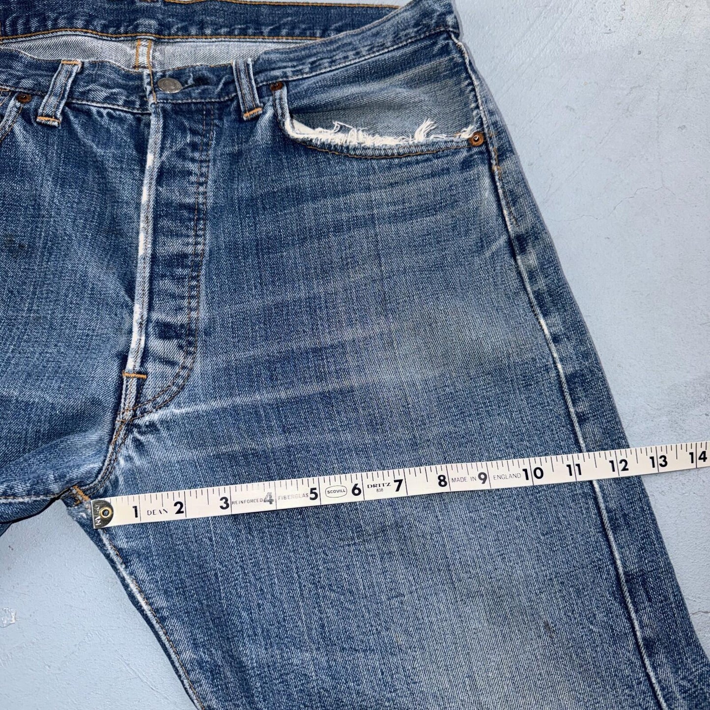 Levis 501 Big E Vintage 60s Redline Selvedge USA XX 1960s Jeans 36x32 Act 33x28