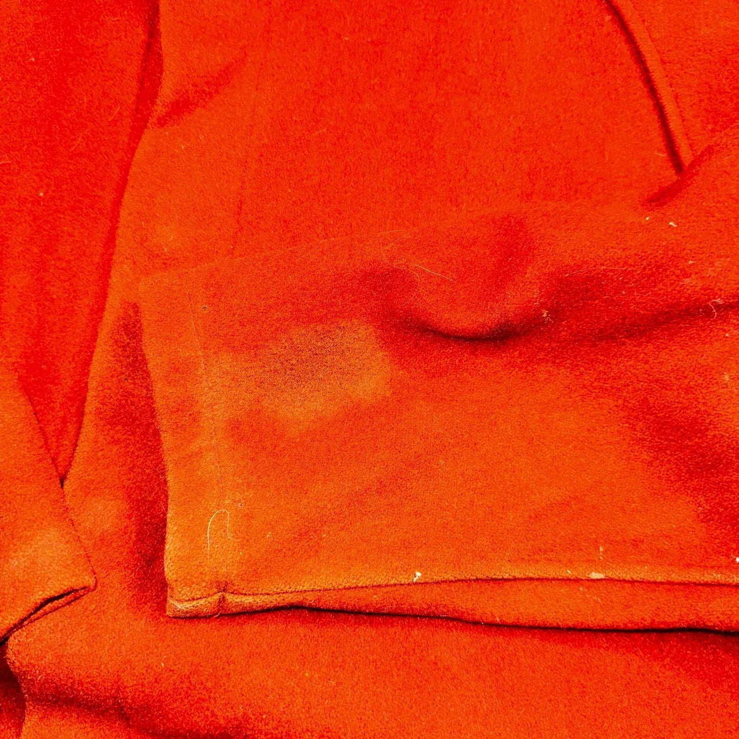 Vintage 60s 70s Wool Delivery Workwear Jacket M Rockabilly Burnt Orange Red