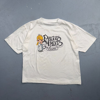 Precious Moments Chapel VTG T Shirt 90s Single Stitch Crop Angel Cute 1990s