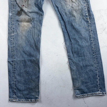 Levis 501 Vintage 90s Poland Straight Leg Jeans Blue Med Wash 34x34 Act 32x33